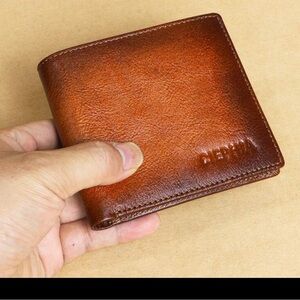 New Genuine Leather men’s Brown Wallet
